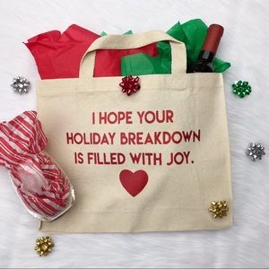 “Holiday Breakdown” Canvas Tote